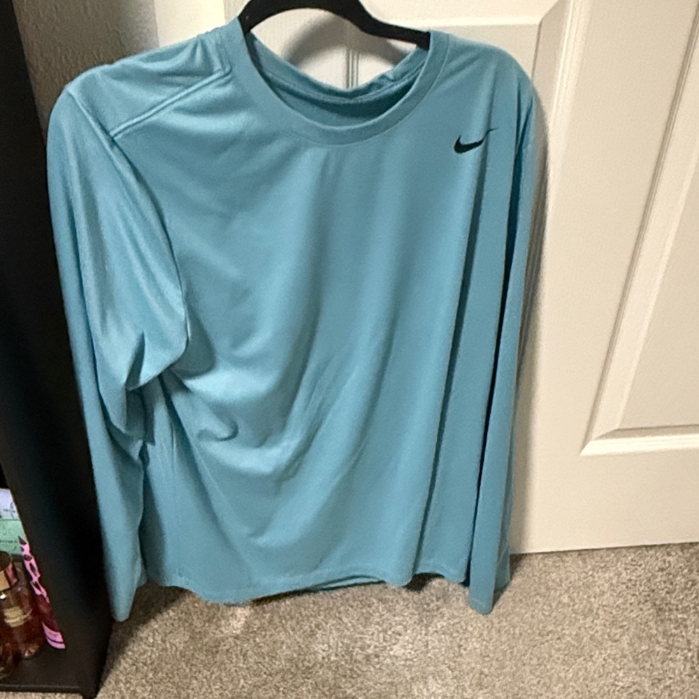 Nike Men's Blue Long Sleeve Shirt